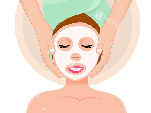 面部护理卡通示意图
