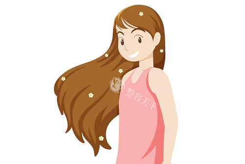 青岛南诺美德茂密的头发卡通图