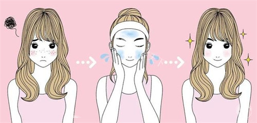 水光补水前后皮肤对比