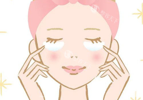 眼周护理卡通示意图