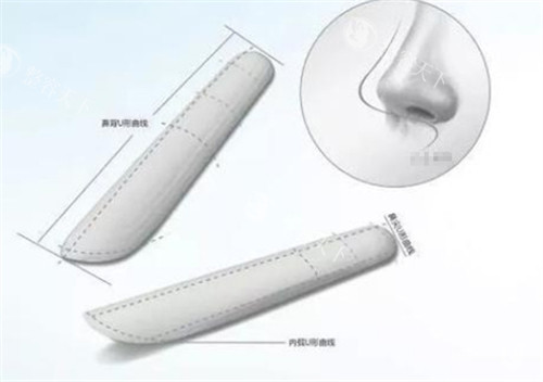 隆鼻假体形状图解