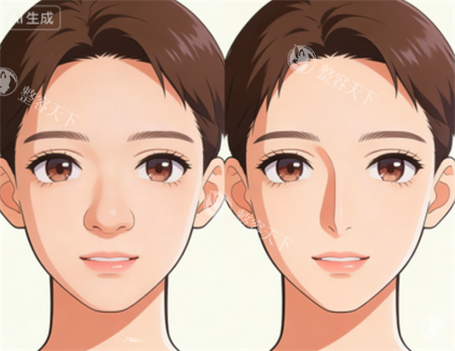 隆鼻手术前后对比