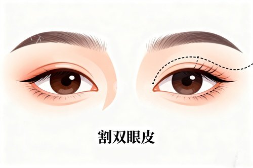 割双眼皮卡通图