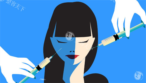 面部注射美容卡通