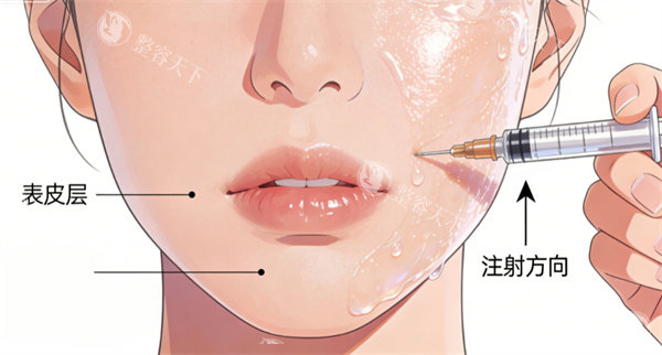 面部补水注射卡通图